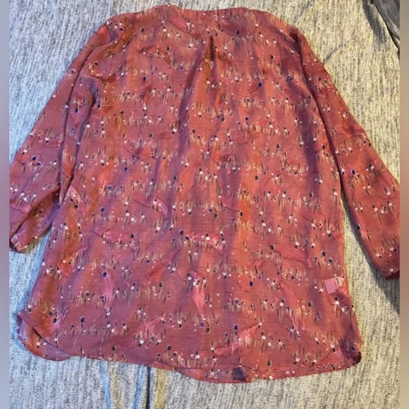 Woman blouse long sleeve peach color size XL - Picture 2 of 2